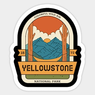 Yellowstone National Park Vintage Travel Sticker